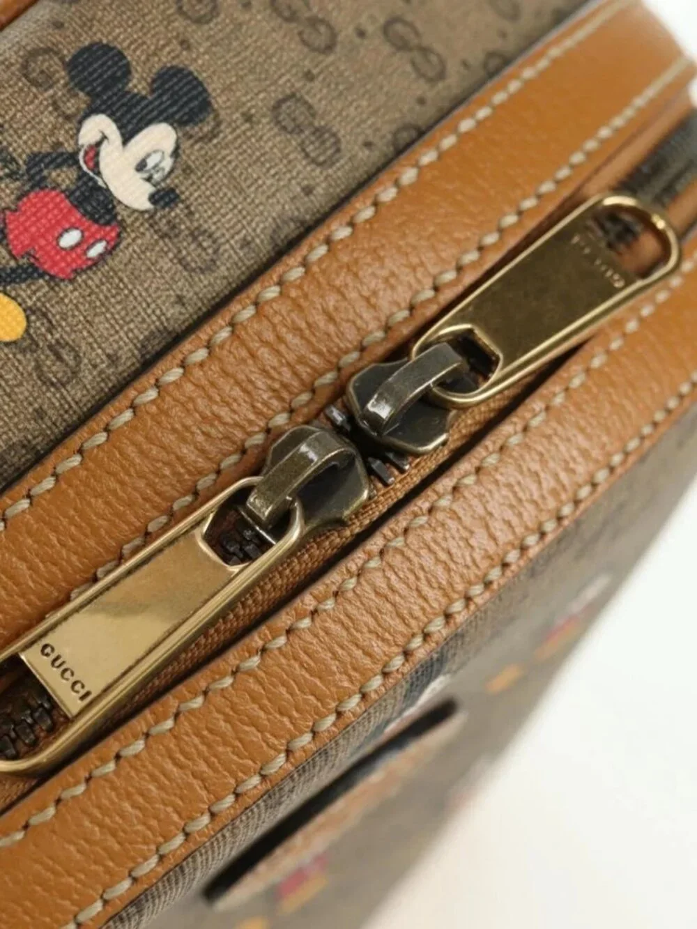 GUCCI Micro GG Supreme Disney Backpack PVC Beige Gold 552884 Auth YKZ1317M